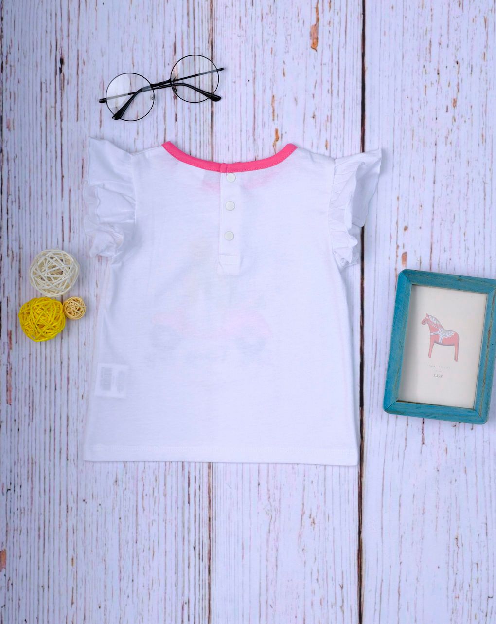 σετ t-shirt και σορτσάκι φούξια με στάμπα για κορίτσι, - Prénatal