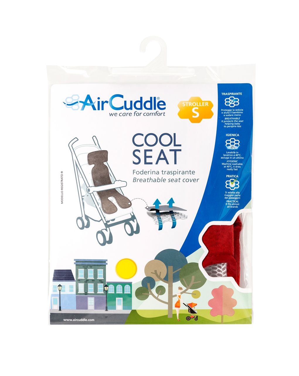 Aircuddle universal κάλυμμα για καρότσι κόκκινο
