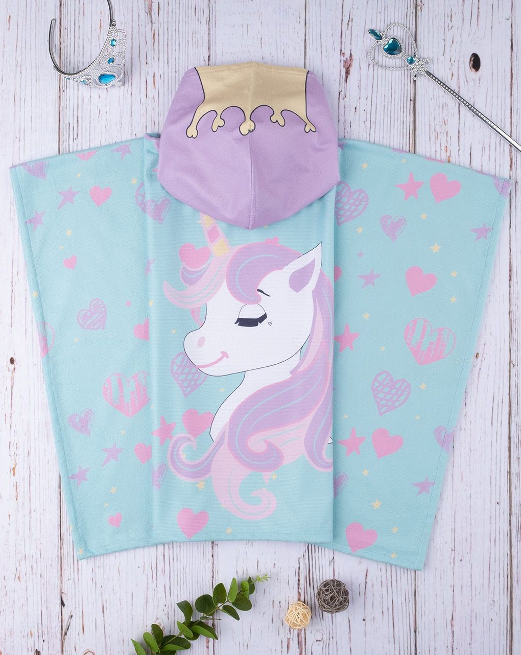 παιδικό πόντσο θαλάσσης με μονόκερο για κορίτσι - Prénatal