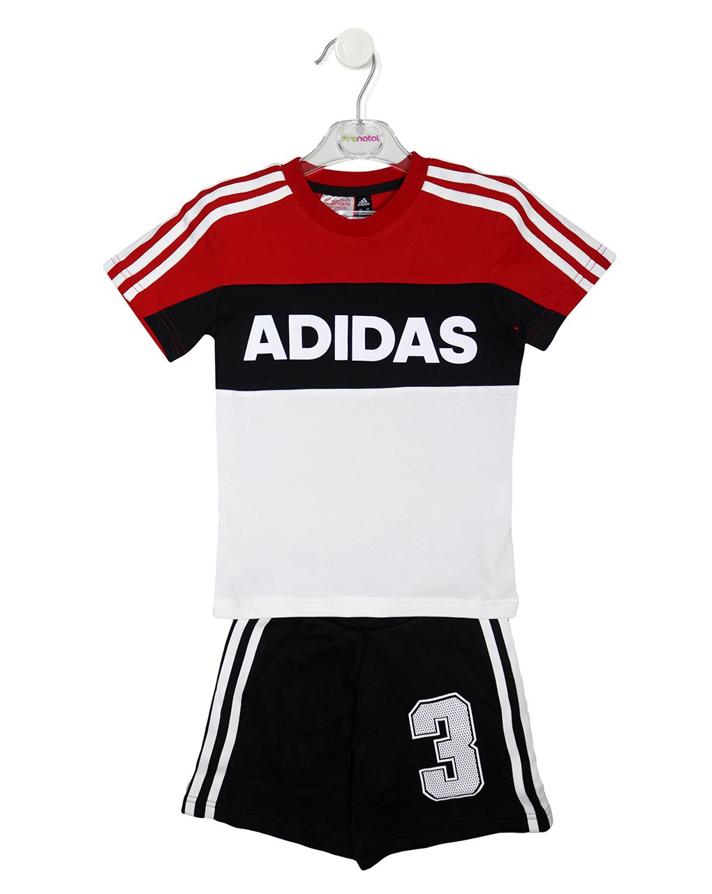 Adidas σετ σορτς μπλούζα κόκκινο-μπλε για αγόρι