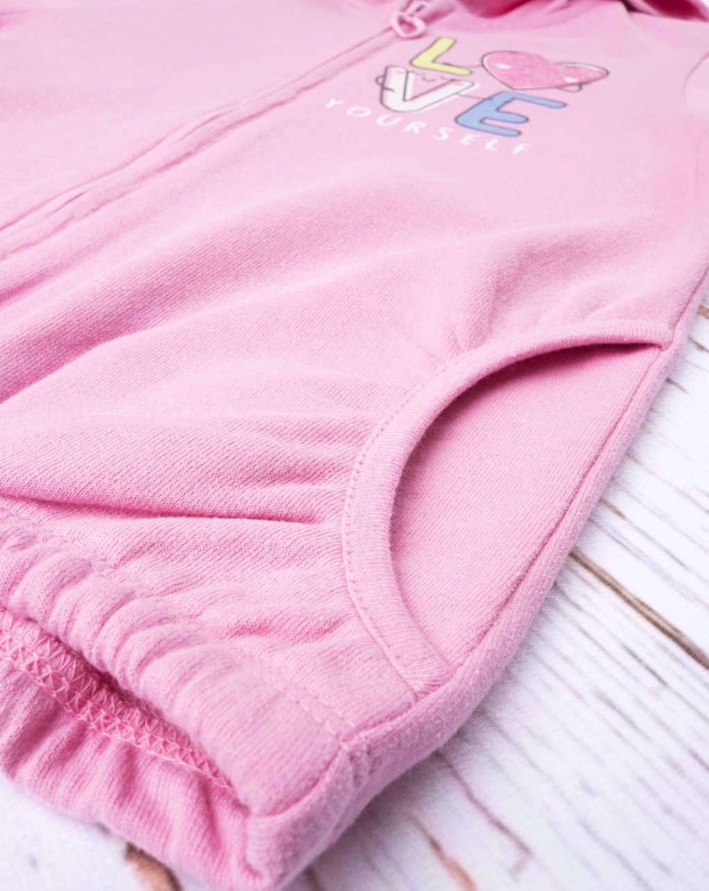 παιδική ζακέτα φούτερ ροζ για κορίτσι - Prénatal