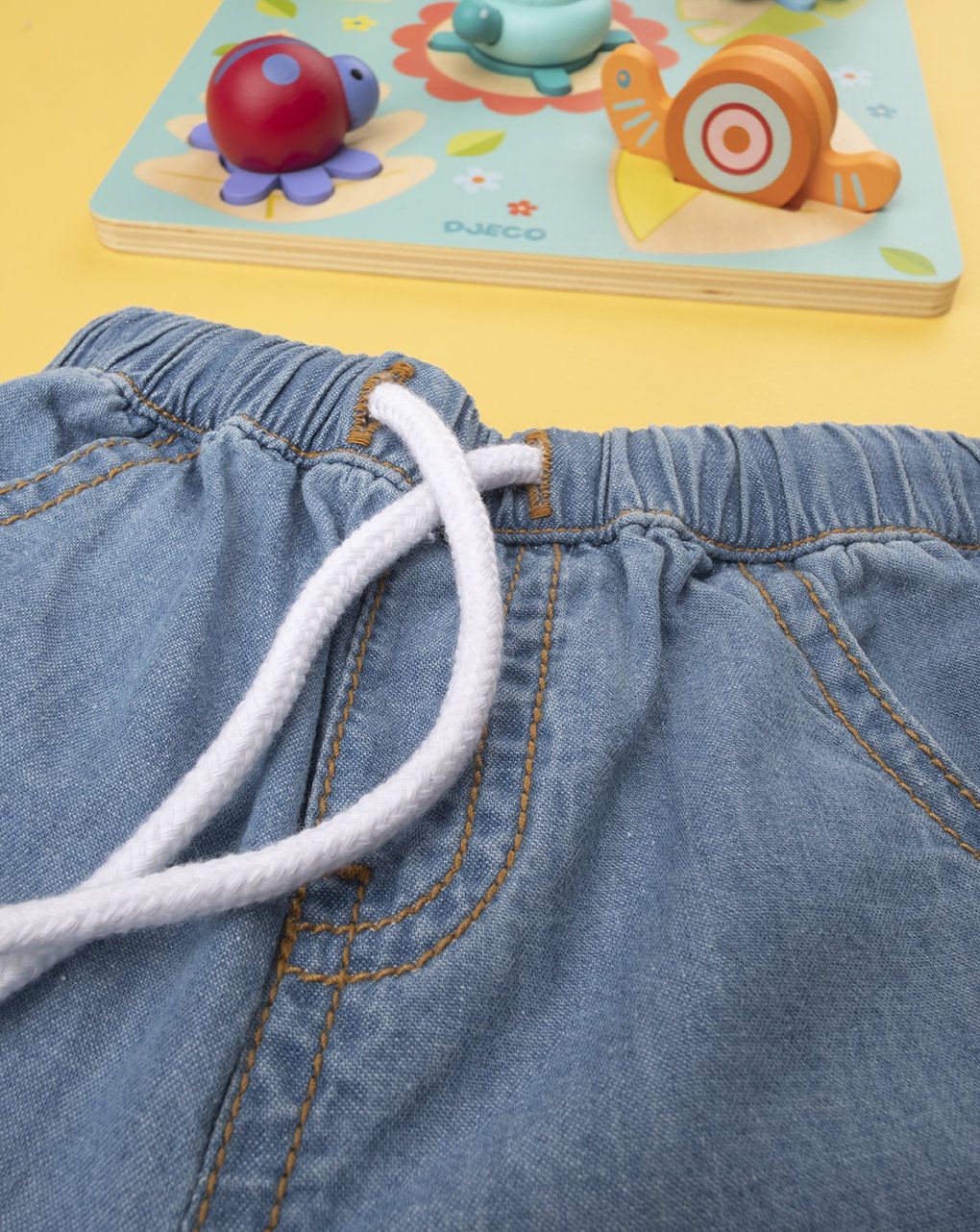 βρεφικό τζιν σορτσάκι μπλε ανοιχτό για αγόρι - Prénatal