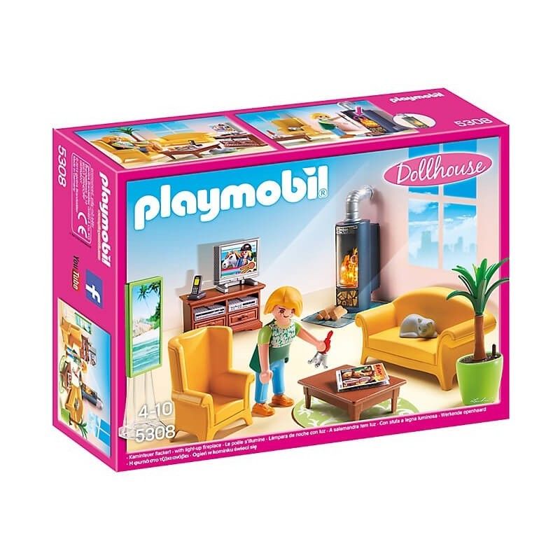 Playmobil dollhouse σαλόνι με τζάκι 5308 - Playmobil, Playmobil Dollhouse
