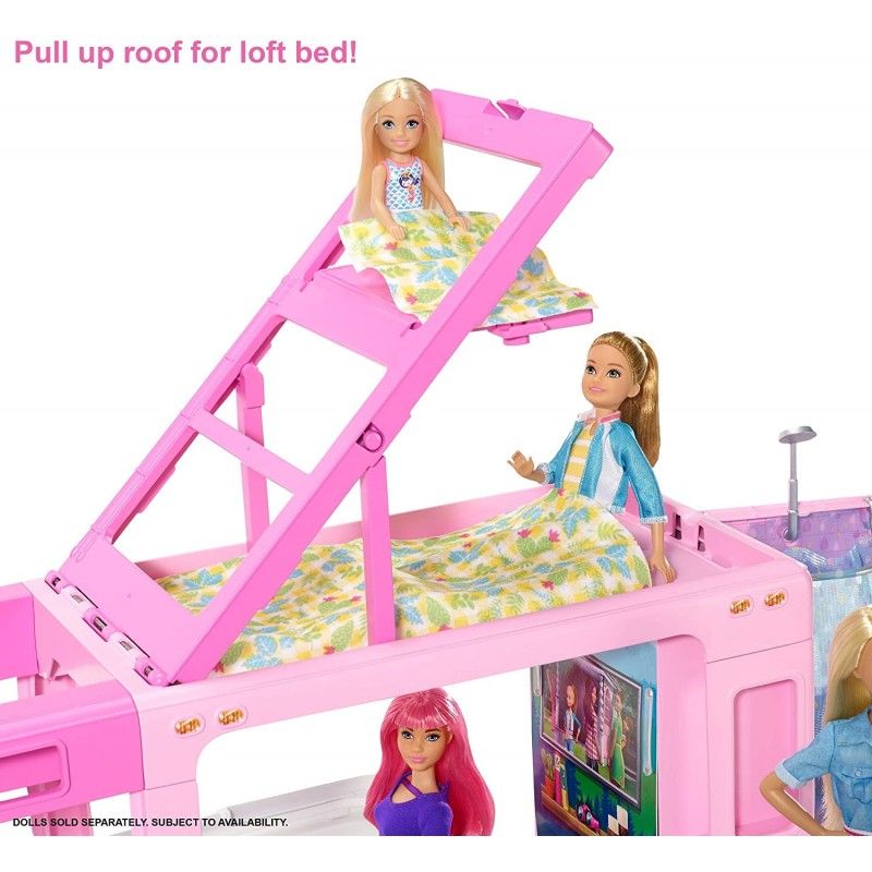 Barbie 3-σε-1 dreamcamper τροχόσπιτο ghl93 - BARBIE