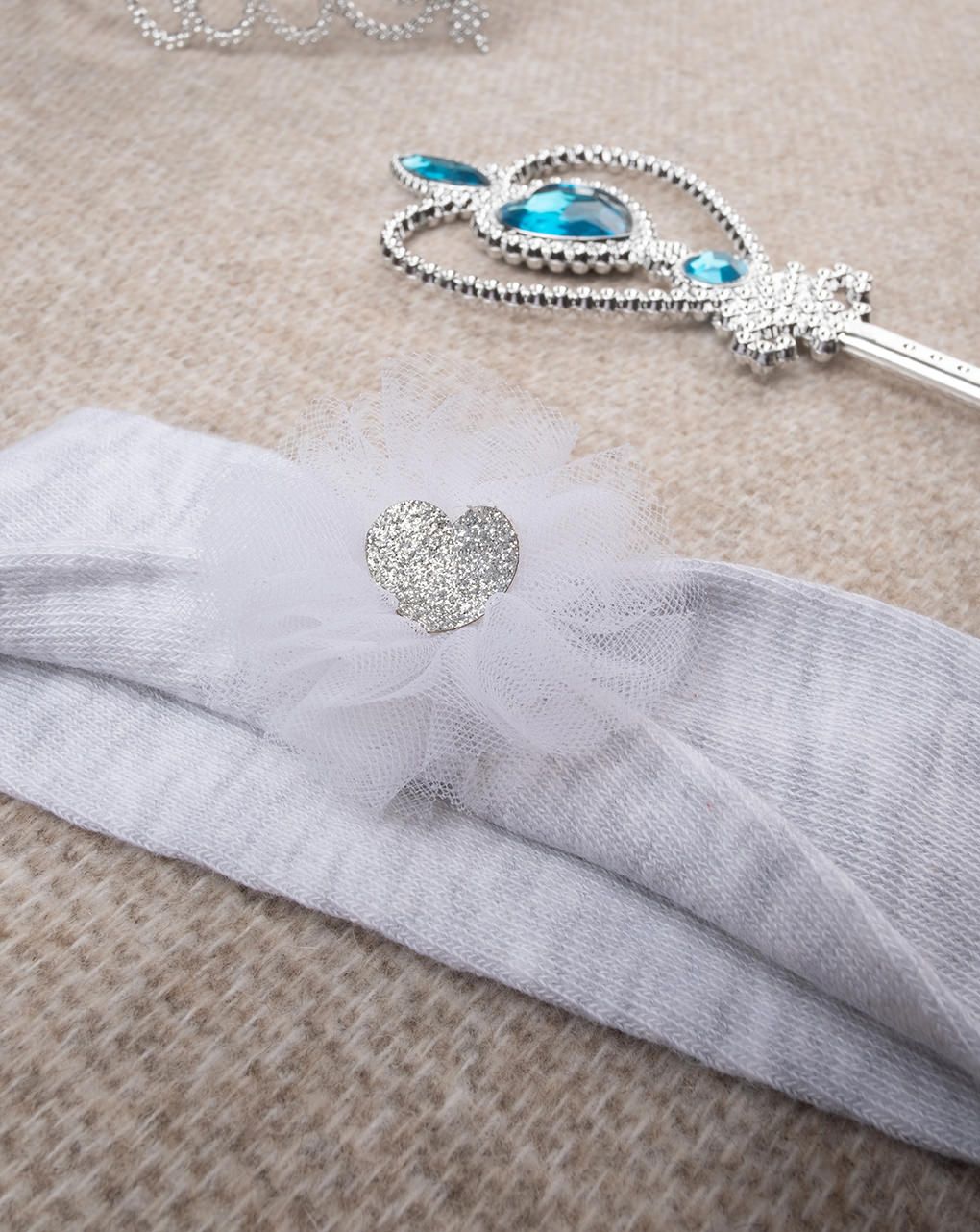 βρεφική κορδέλα μαλλιών γκρι με καρδούλα για κορίτσι - Prénatal