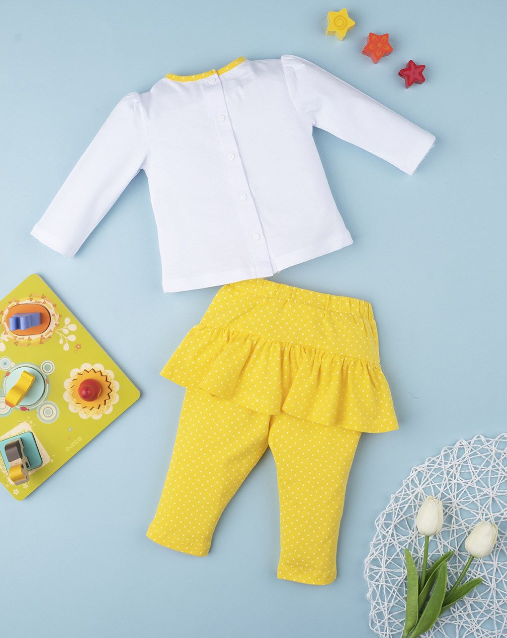 βρεφικό σετ μπλούζα και παντελόνι με λαγουδάκι για κορίτσι - Prénatal