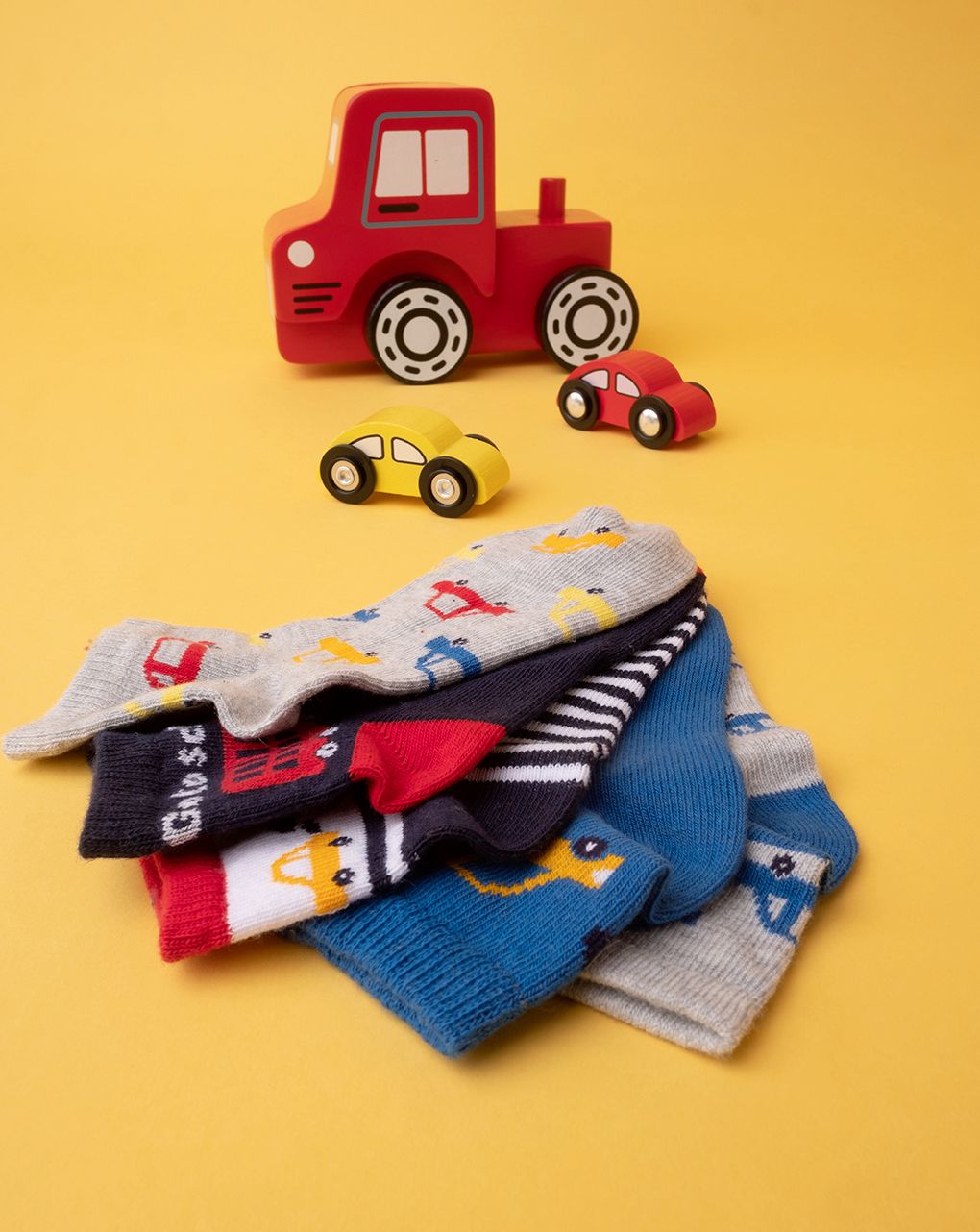 βρεφικές κάλτσες πακέτο x5 με οχήματα για αγόρι - Prénatal