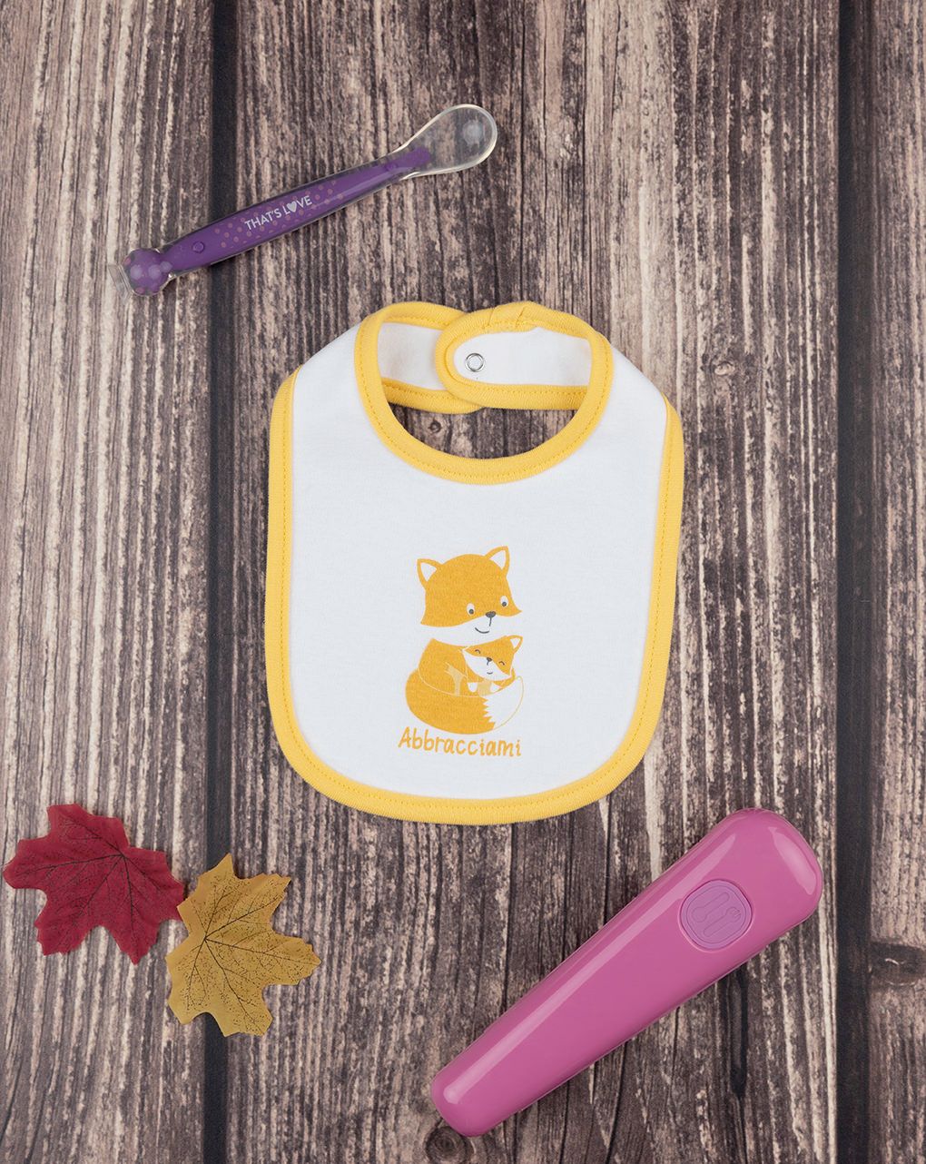 βρεφική σαλιάρα με αλεπούδες για αγόρι - Prénatal