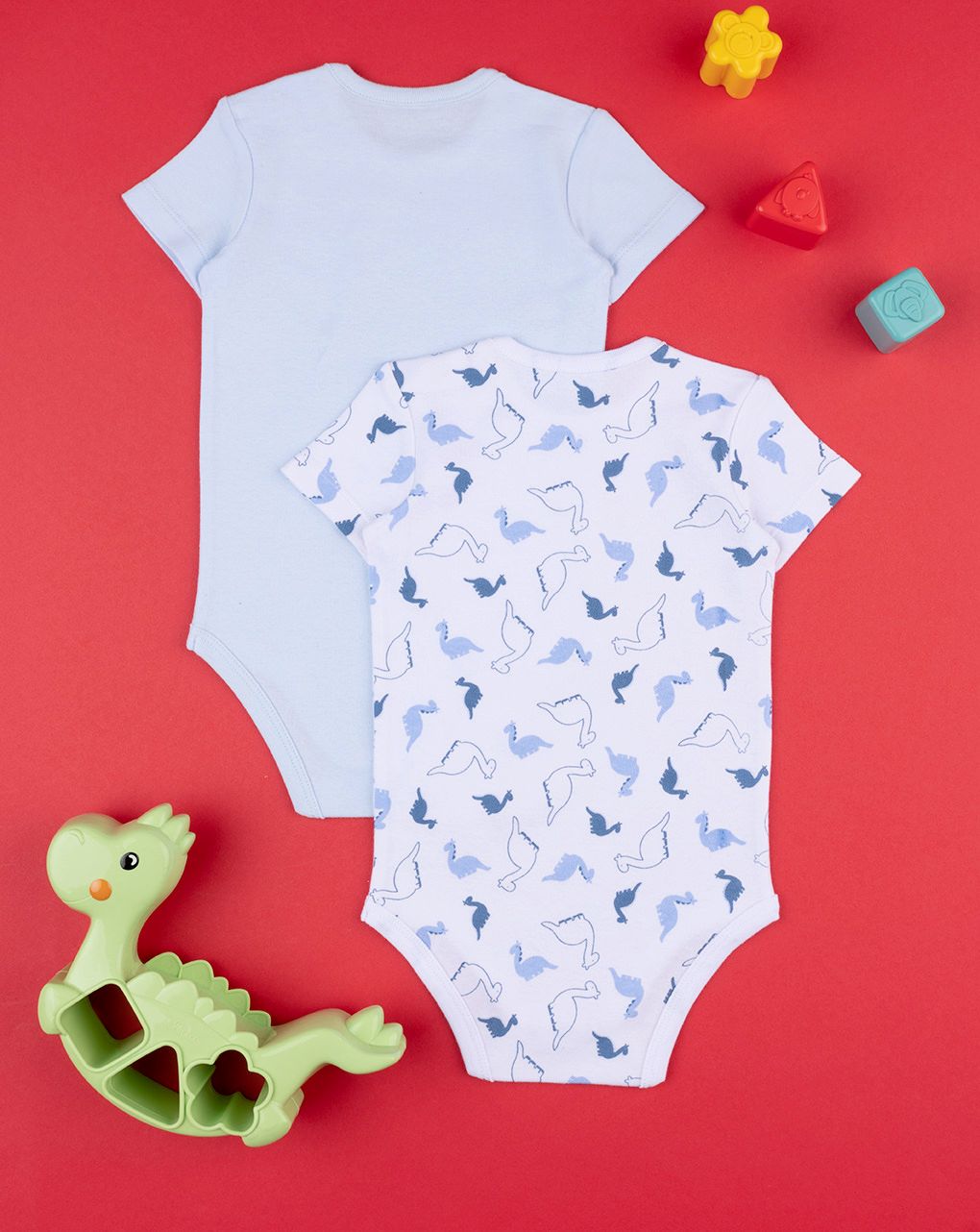 βρεφικά κορμάκια με δεινόσαυρους πακέτο x2 για αγόρι - Prénatal
