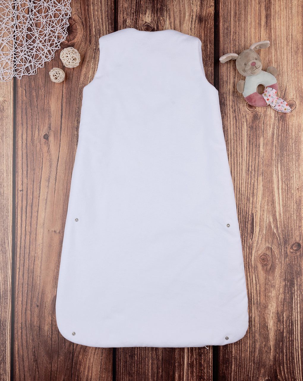 βρεφικός υπνόσακος σενίλ λευκός με αρκουδάκι 3.5 tog για κορίτσι - Prénatal