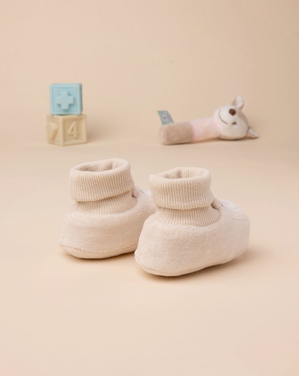 βρεφικά παπουτσάκια αγκαλιάς με αρκουδάκι για αγόρι - Prénatal