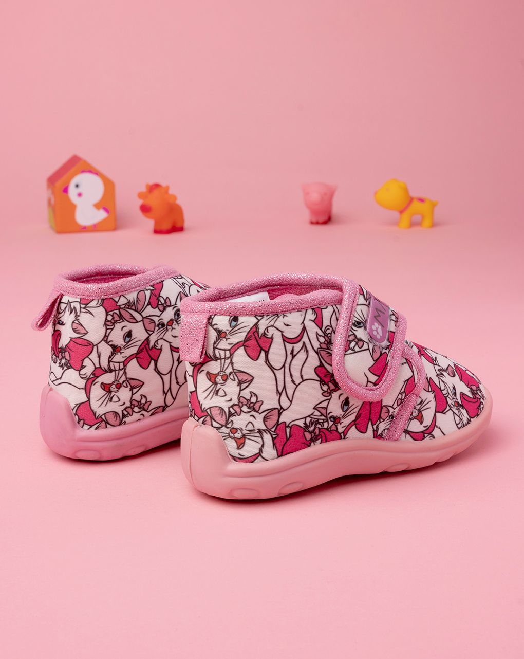 παντοφλάκια κλειστά ροζ με τη marie για κορίτσι - SILVER