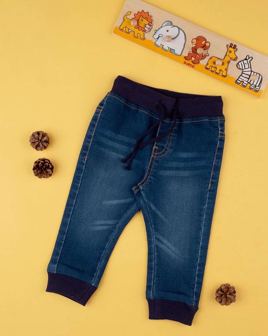 βρεφικό τζιν παντελόνι με λάστιχο για αγόρι 697249 - Prénatal