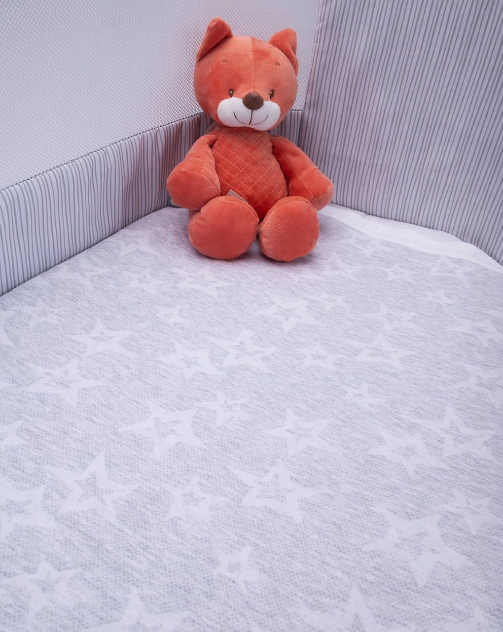 κουβέρτα καλοκαιρινή γκρι για λίκνο/πορτ-μπεμπέ unisex - Prénatal