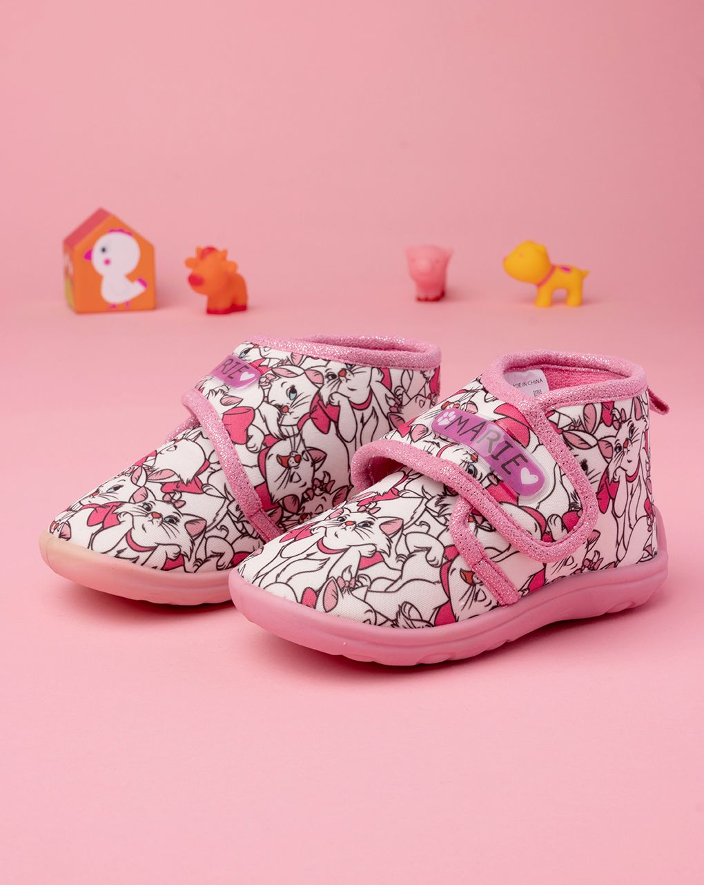 παντοφλάκια κλειστά ροζ με τη marie για κορίτσι