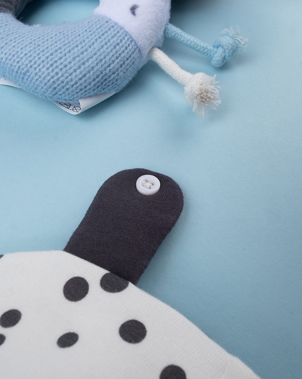 βρεφικό σκουφάκι κρεμ πουά για αγόρι - Prénatal