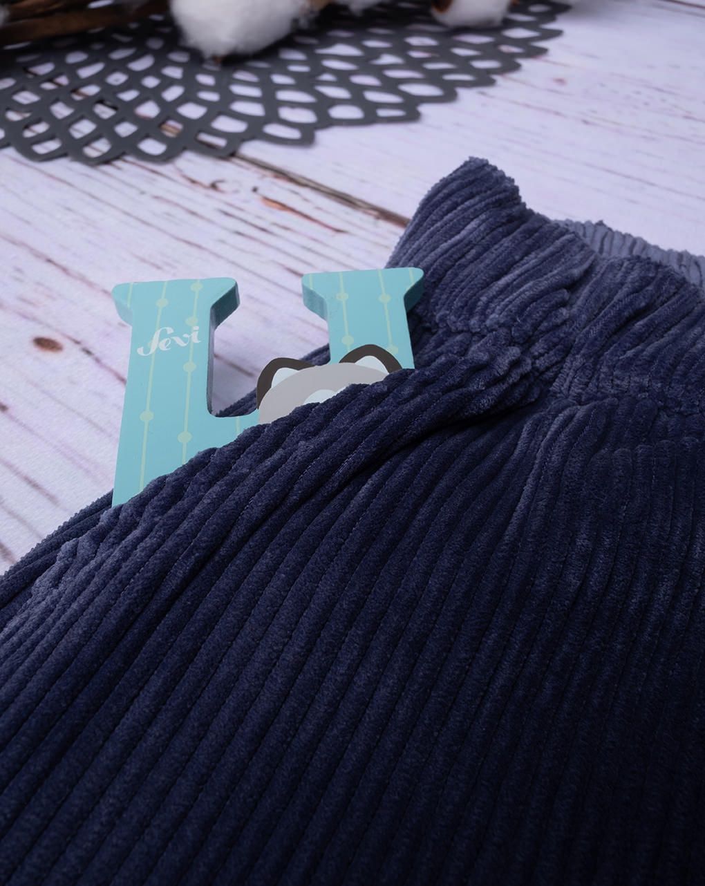 παιδικό παντελόνι βελουτέ μπλε για αγόρι - Prénatal