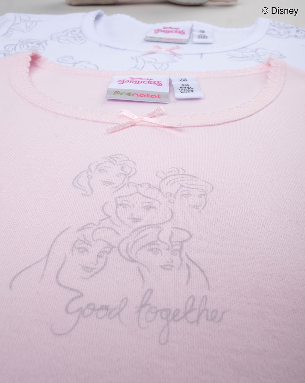 παιδικά φανελάκια με πριγκίπισσες disney πακέτο x2 για κορίτσι - Prénatal