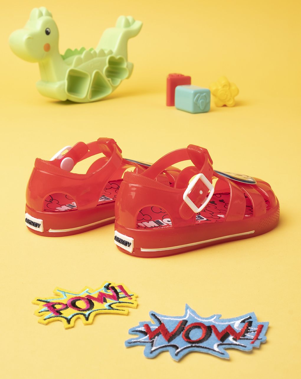 σανδάλια θαλάσσης κόκκινα με τον mickey για αγόρι - SILVER