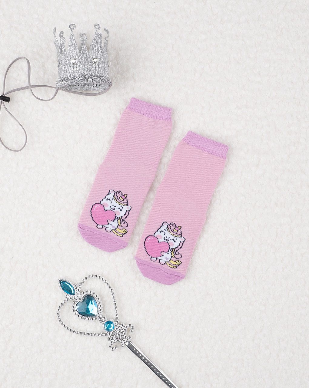 βρεφικές αντιολισθητικές κάλτσες με μονόκερο για κορίτσι - Prénatal