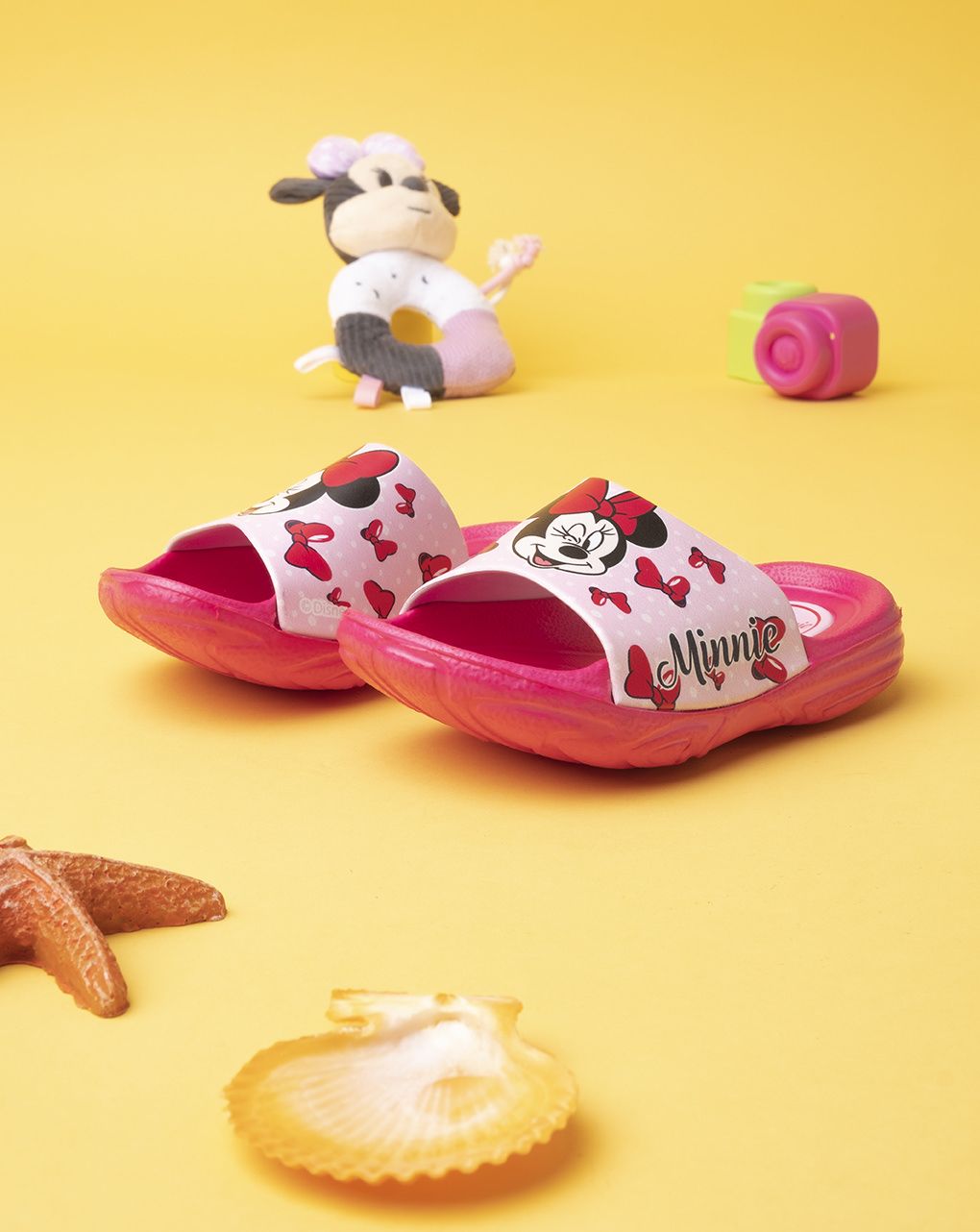 σαγιονάρες φούξια με τη minnie για κορίτσι - SILVER