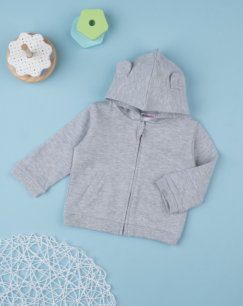 βρεφική ζακέτα γκρι για αγόρι