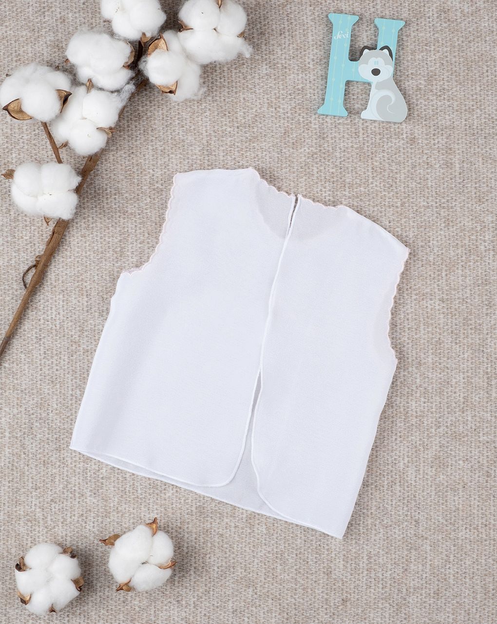 βρεφικό πουκαμισάκι λευκό από μετάξι για κορίτσι - Prénatal