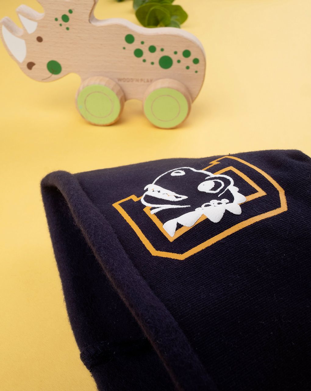 βρεφικός σκούφος μπλε με δεινόσαυρο για αγόρι - Prénatal