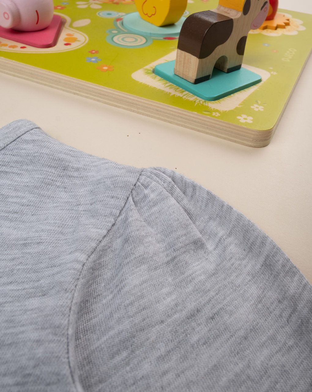 βρεφική μπλούζα γκρι με πεταλούδα για κορίτσι - Prénatal