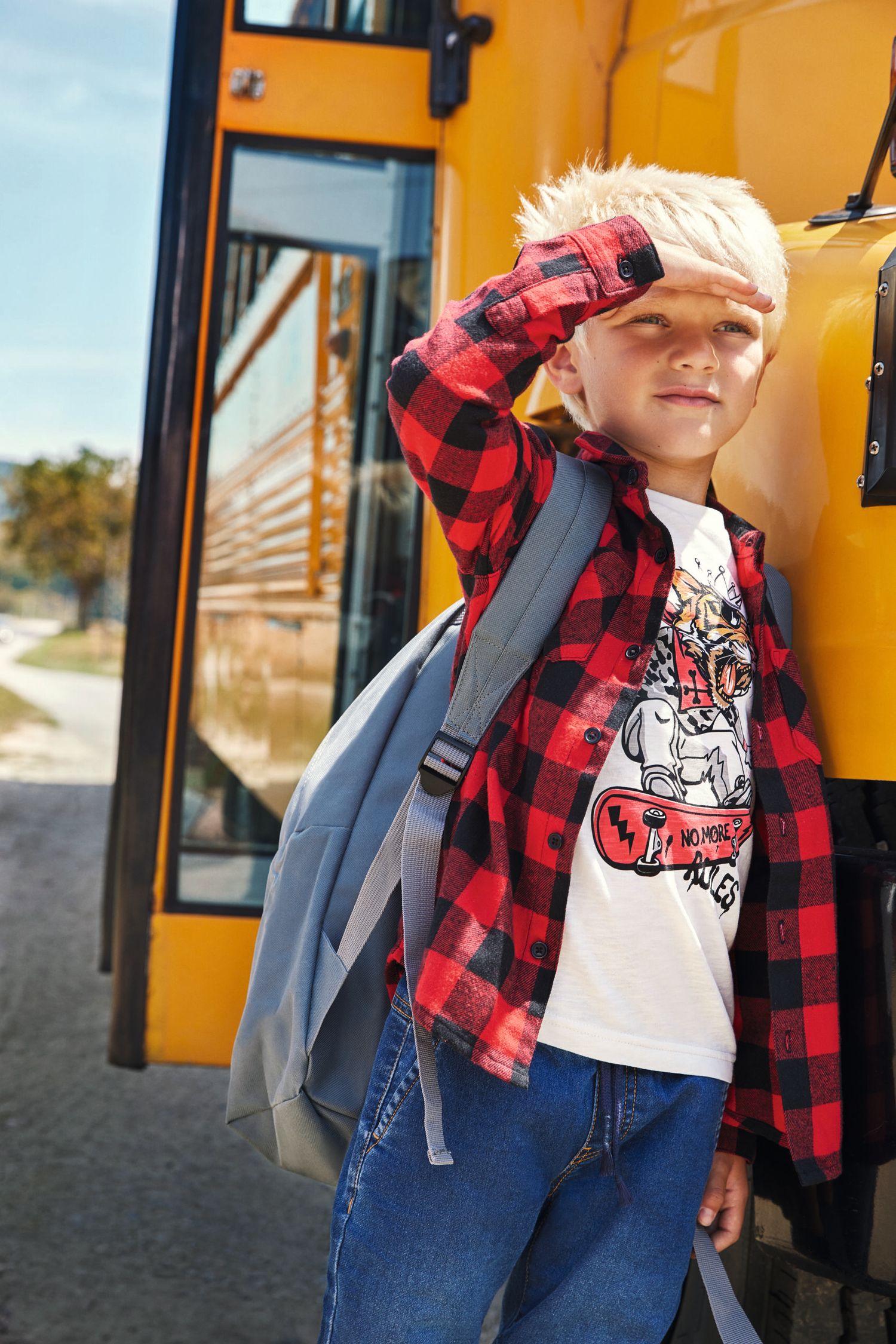 παιδικό πουκάμισο καρό κόκκινο/μαύρο για αγόρι