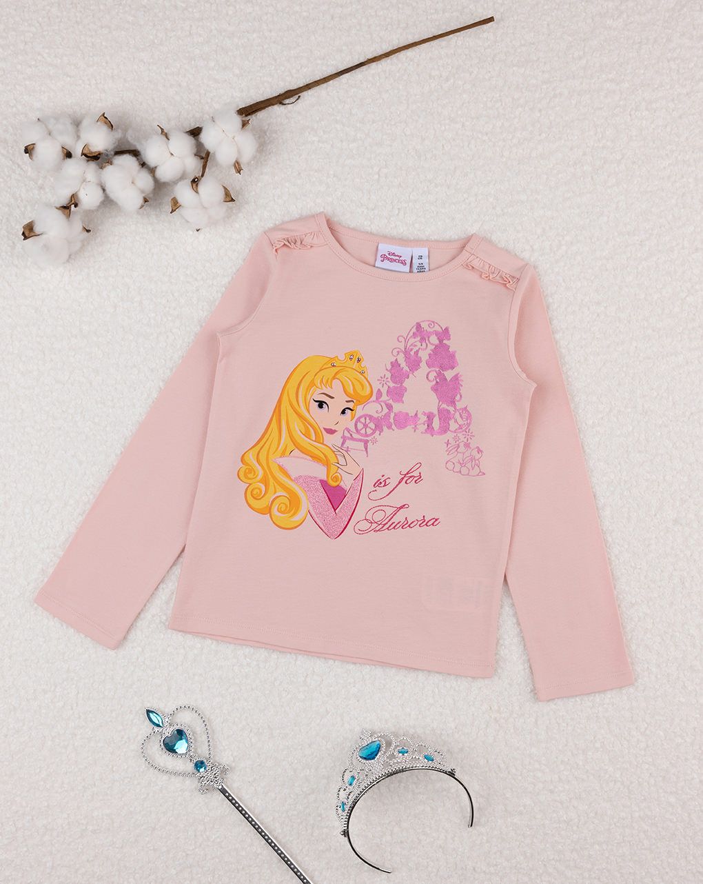 παιδική μπλούζα λευκή με την ωραία κοιμωμένη για κορίτσι