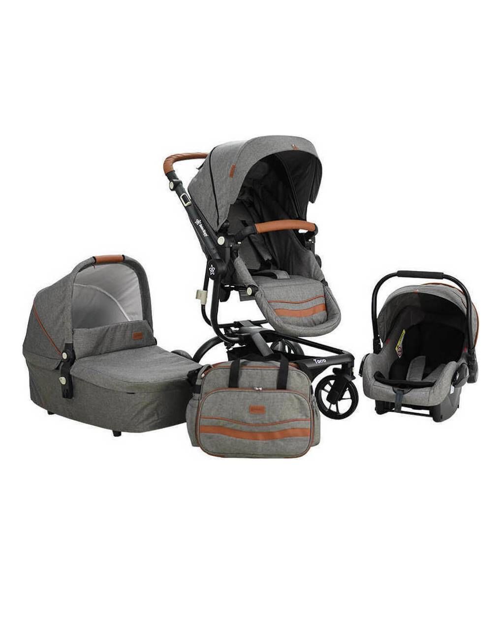 Bebe stars σύστημα μεταφοράς torro 3 in 1 grey - Bebe Stars