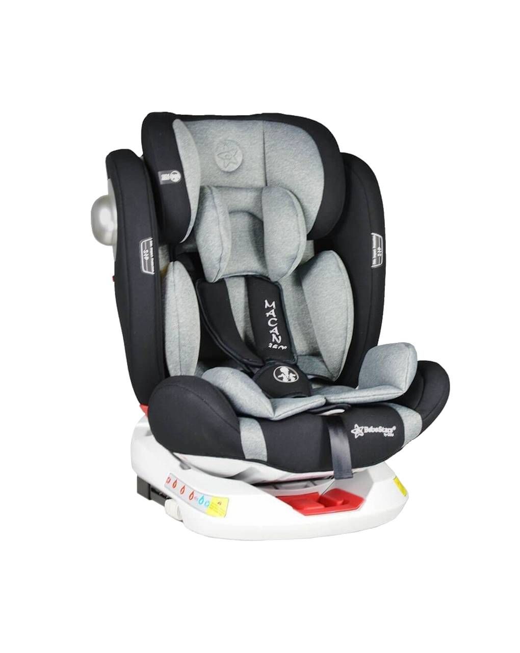 Bebe stars κάθισμα αυτοκινήτου macan 360° με isofix black 0-36 κg - Bebe Stars