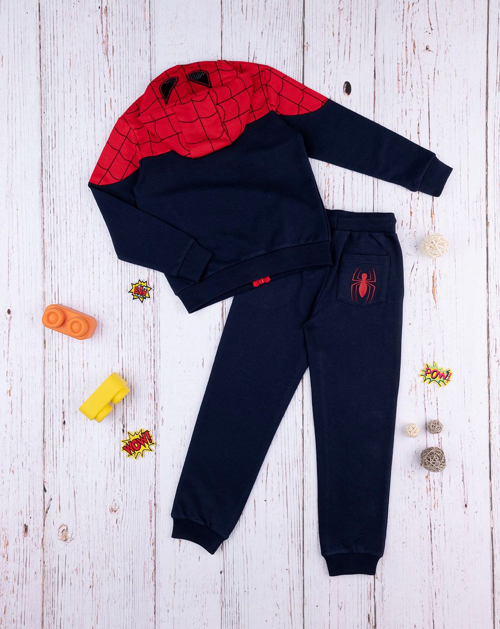 παιδικό σετ ζακέτα και φόρμα με το spiderman για αγόρι - Prénatal