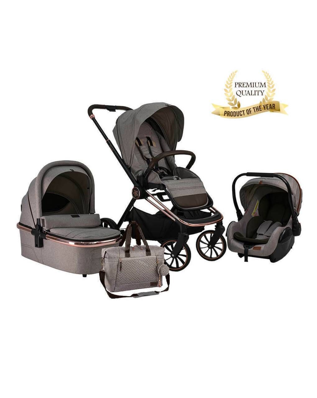 Bebe stars σύστημα μεταφοράς 3 in 1 jewel marble beige - Bebe Stars