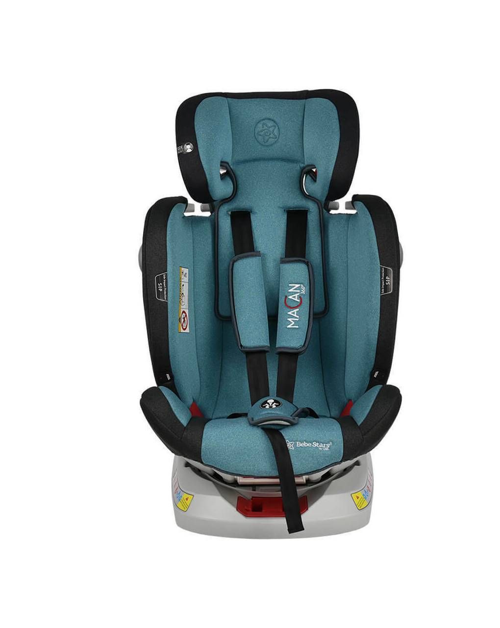 Bebe stars κάθισμα αυτοκινήτου macan 360° με isofix petrol 0-36kg - Bebe Stars