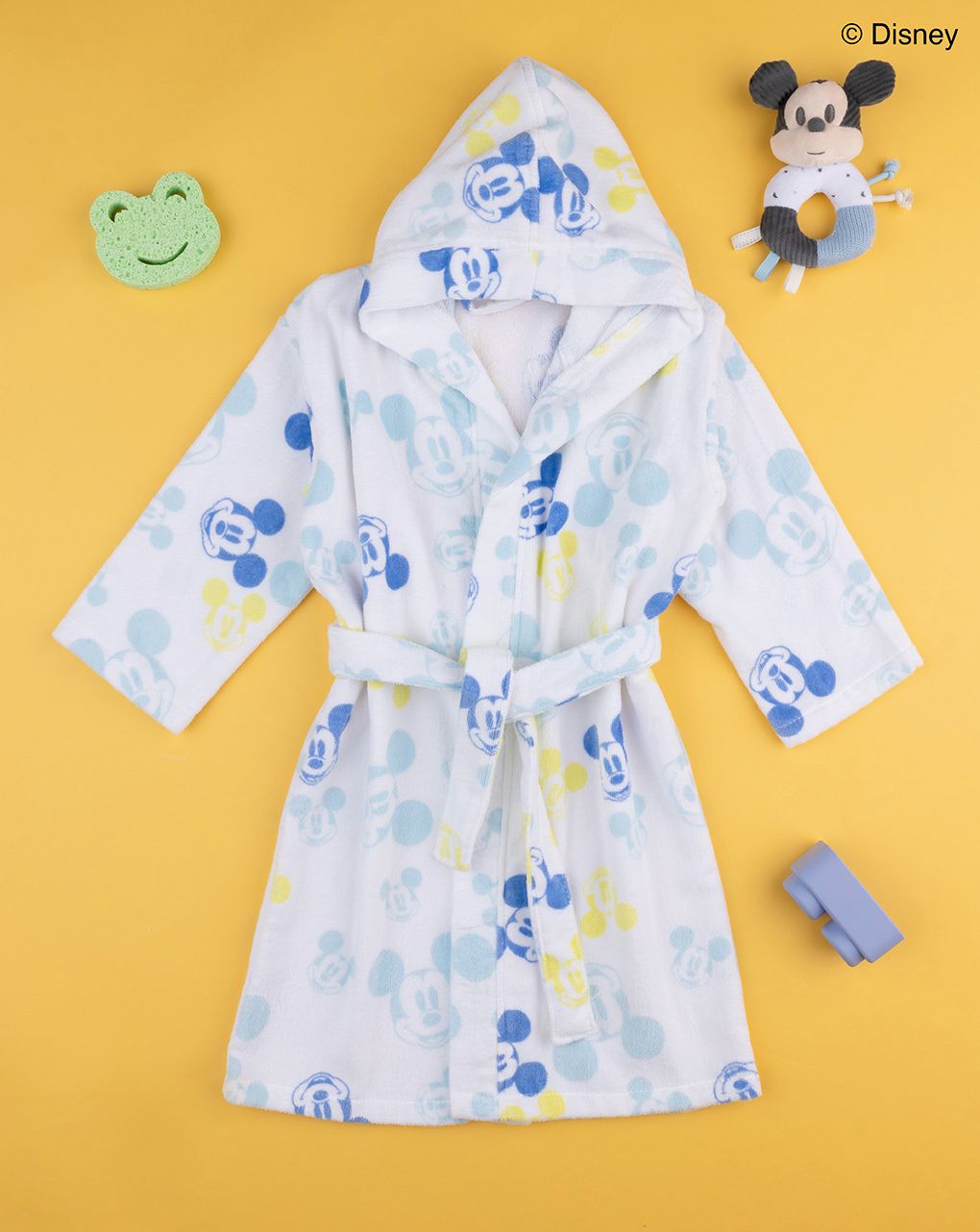 παιδικό μπουρνούζι λευκό με το mickey για αγόρι