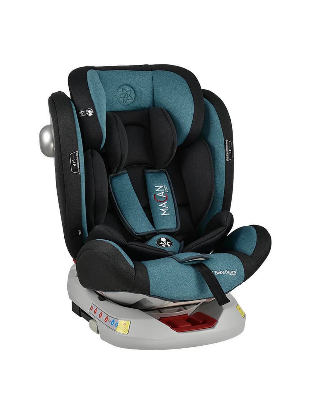 Bebe stars κάθισμα αυτοκινήτου macan 360° με isofix petrol 0-36kg - Bebe Stars