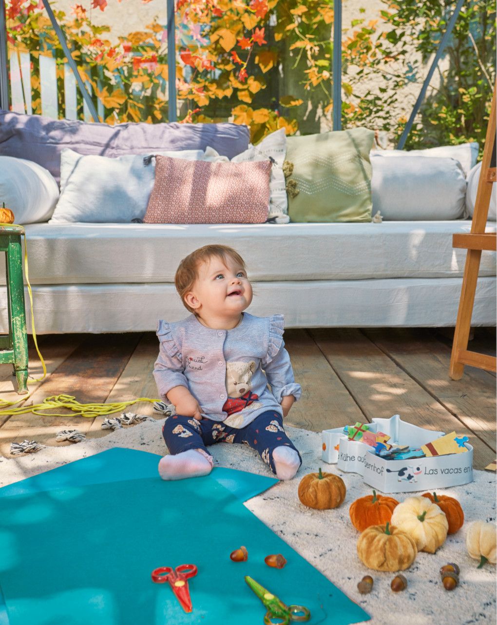 βρεφικό κολάν μπλε με αρκουδάκια για κορίτσι
