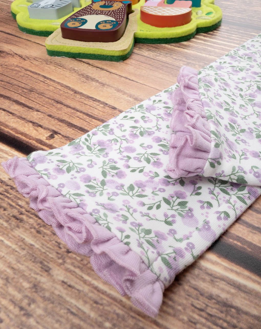 παιδικό κολάν λευκό με λουλούδια για κορίτσι - Prénatal