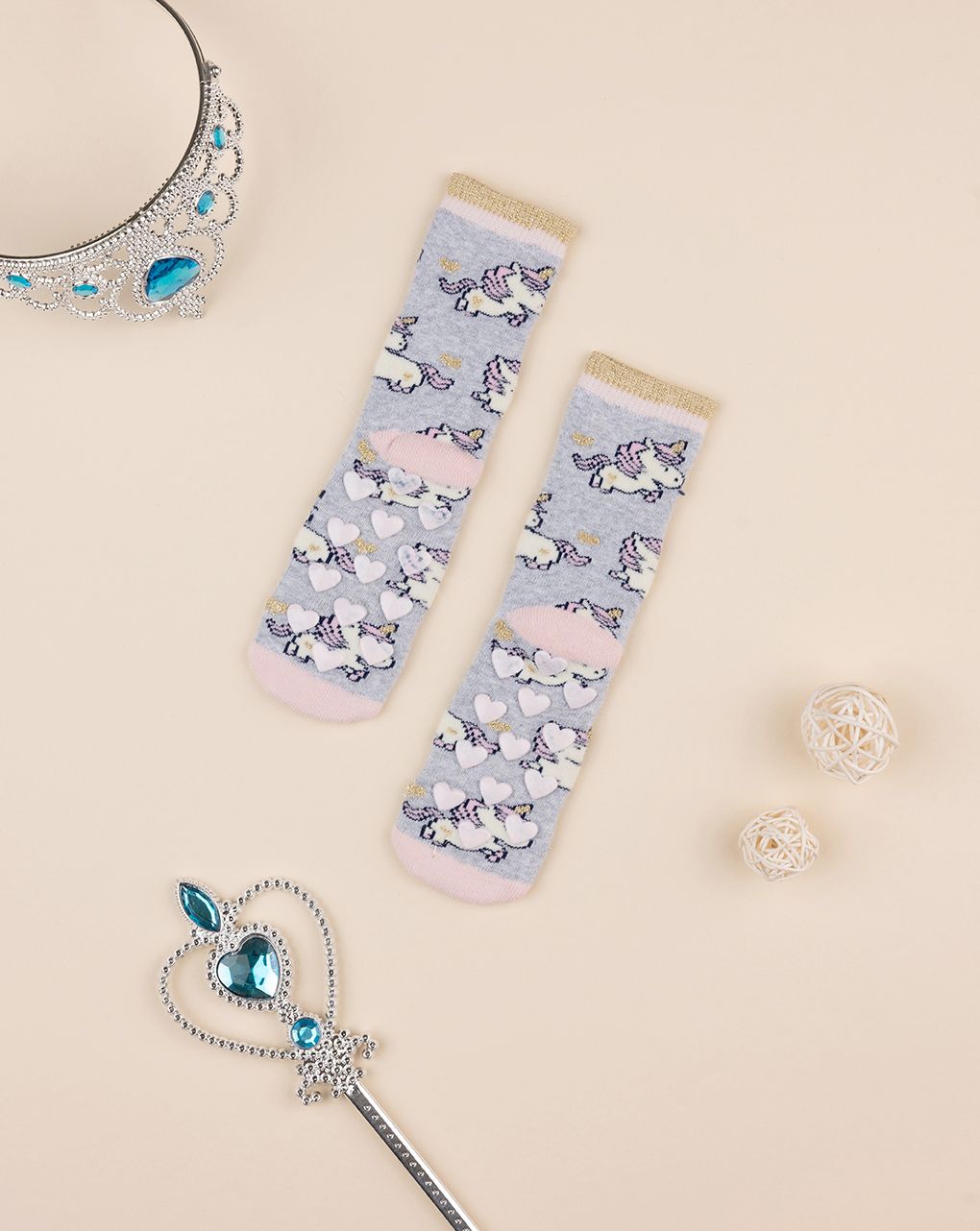 βρεφικά αντιολισθητικά καλτσάκια με μονόκερους για κορίτσι - Prénatal