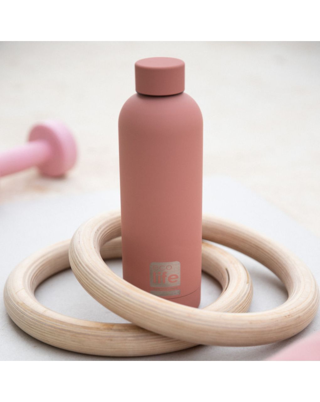 Ecolife ανοξείδωτο μπουκάλι θερμός dusty pink 500ml 33-bo-3032 - Ecolife