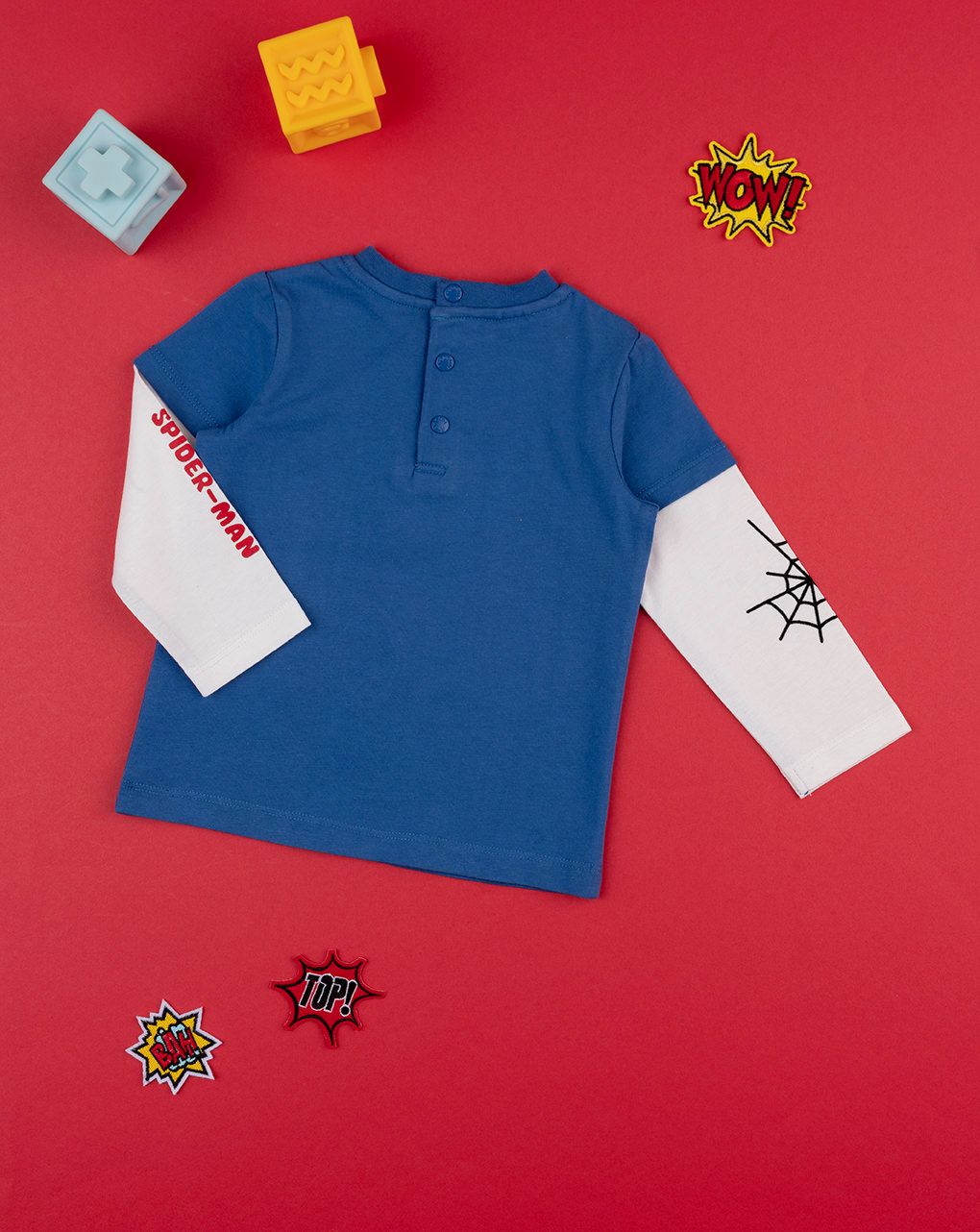 παιδική μπλούζα μπλε με το spiderman για αγόρι - Prénatal