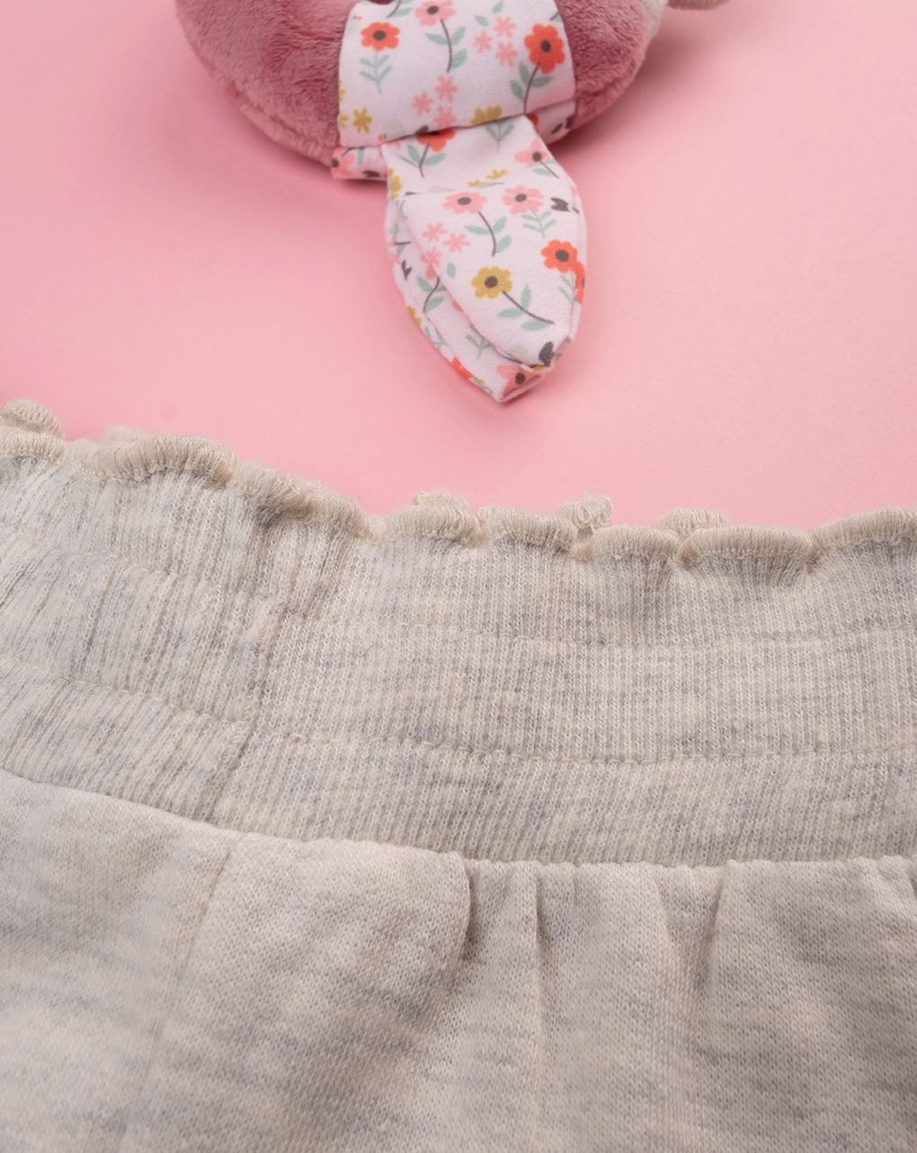 βρεφικό παντελόνι φόρμας μπεζ με πιγκουίνους για κορίτσι - Prénatal