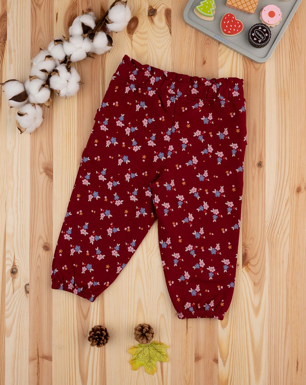βρεφικό παντελόνι φόρμας μπορτνώ με λουλούδια για κορίτσι - Prénatal
