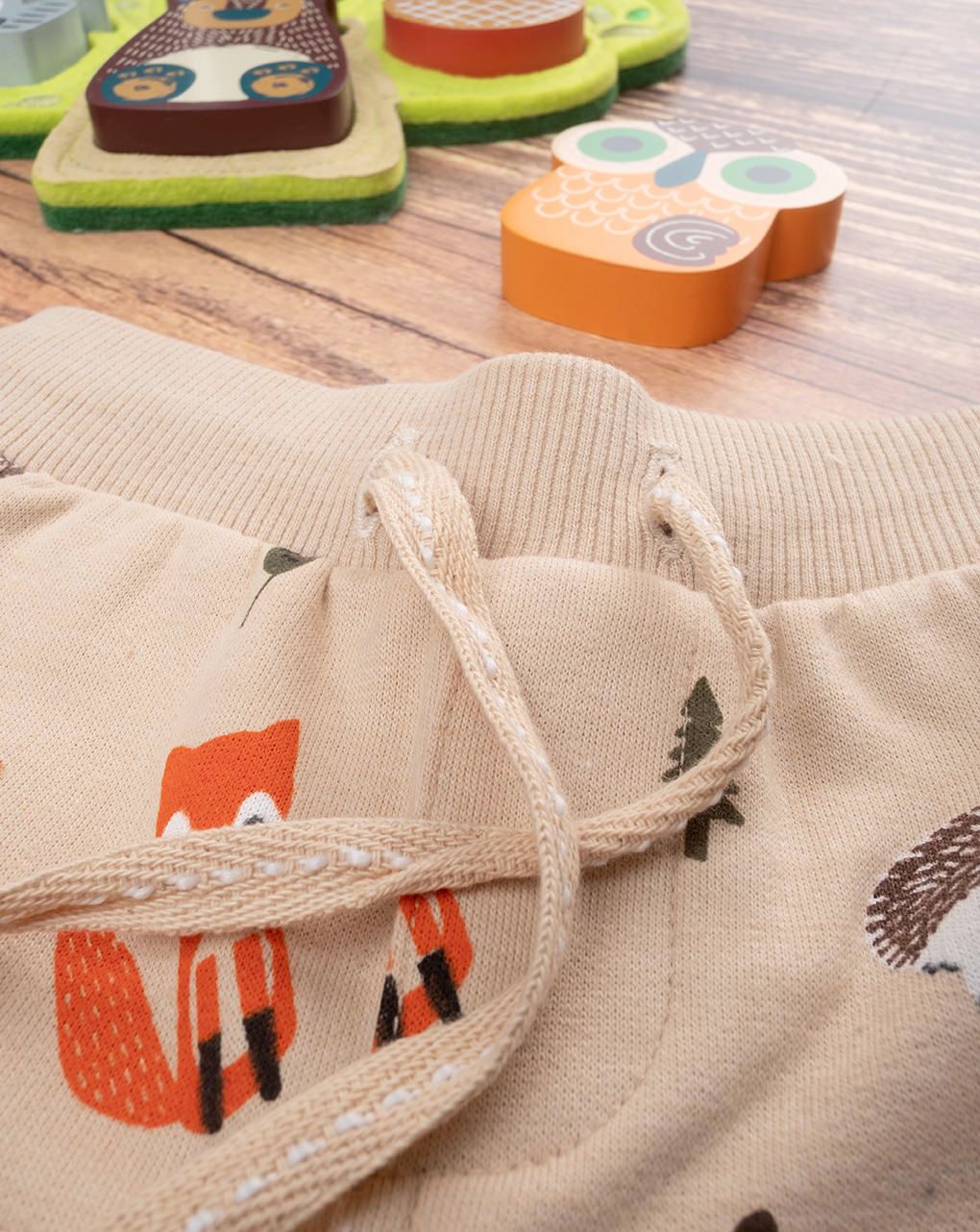 βρεφικό παντελόνι φόρμας με ζωάκια δάσους για αγόρι - Prénatal