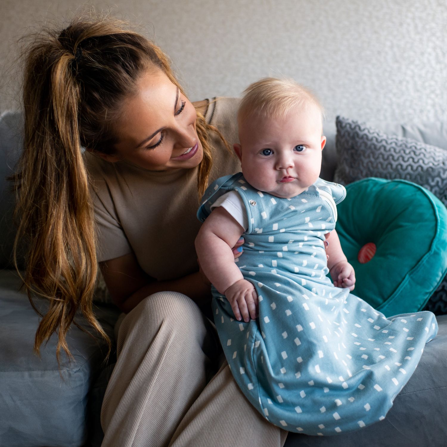 Gro υπνόσακος swaddle bag φθινοπωρινός/ανοιξιάτικος 1.0 tog navy speck 3-6 μηνών - The Gro Company