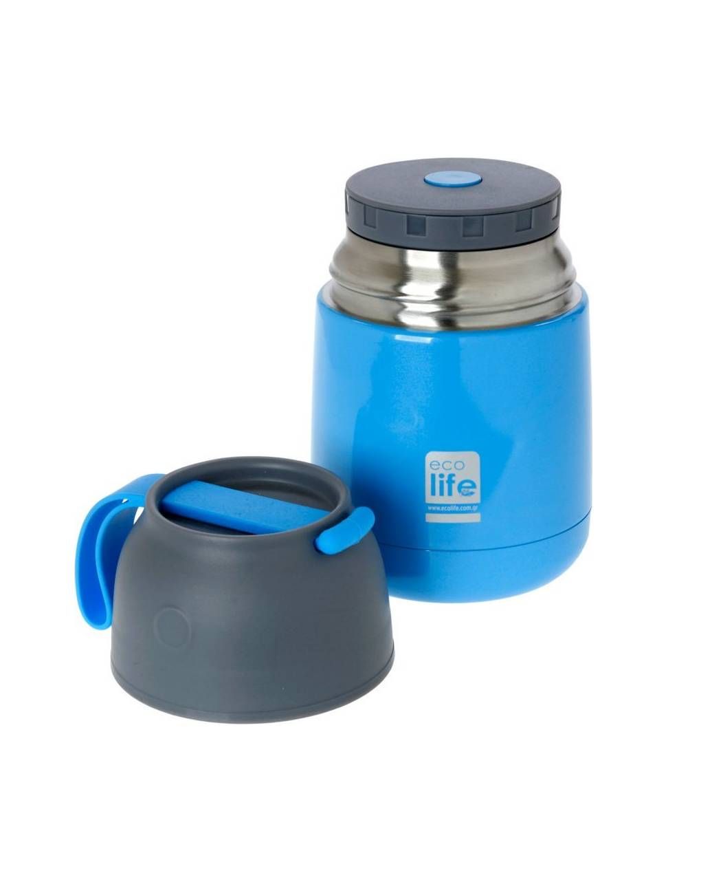 Ecolife ανοξείδωτο θερμός φαγητού 450ml baby blue 33-bo-9075 - Ecolife