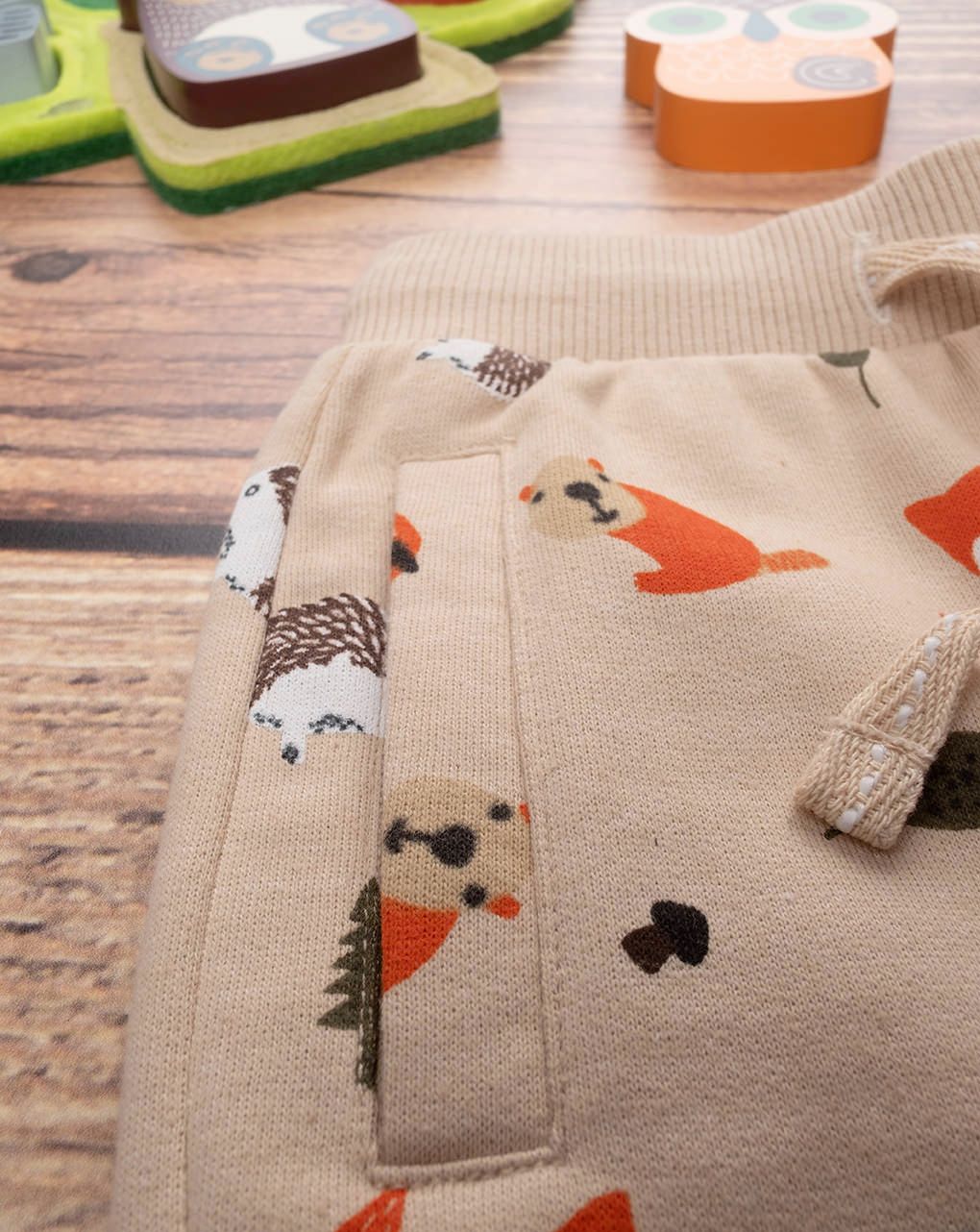 βρεφικό παντελόνι φόρμας με ζωάκια δάσους για αγόρι - Prénatal