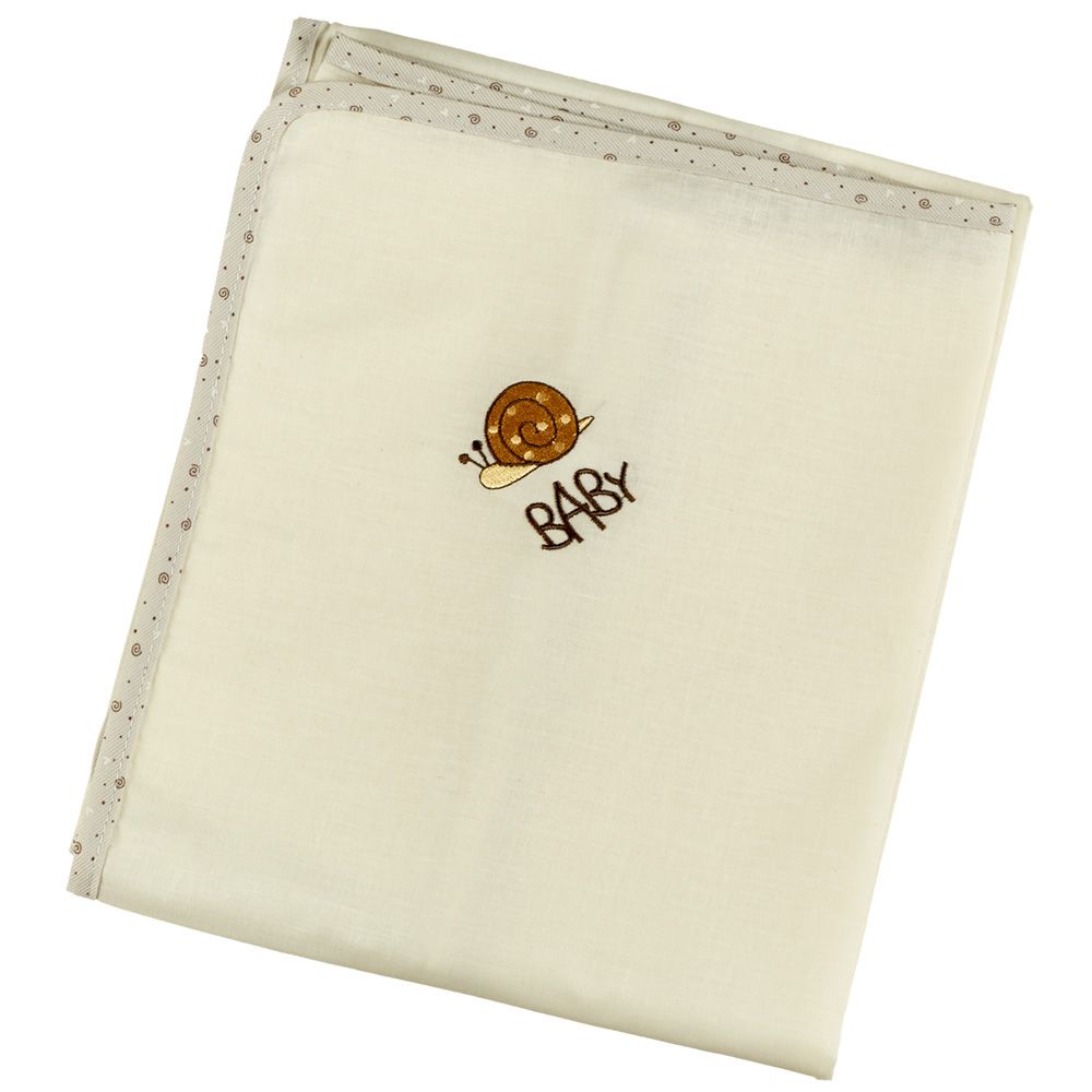 ο κόσμος του μωρού πάνα σεντονόπανου baby εκρού 90x90 cm